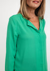 B.Young Open Collar Blouse, Green