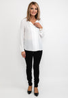 B.Young Open Collar Blouse, White