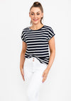 b.young Stripe Pattern T-Shirt, Navy