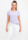 b.young Stripe Pattern T-Shirt, Lilac