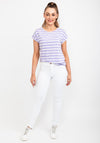 b.young Stripe Pattern T-Shirt, Lilac