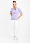 b.young Collared Knit Sweater, Lilac