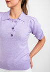 b.young Collared Knit Sweater, Lilac