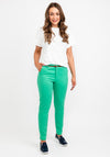 b.young Ribbed Round Neck Top, White