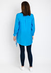 b.young Long Length Tie Hem Shirt, Blue