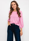 b.young Jacquard Pattern Top, Soft Pink