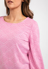 b.young Jacquard Pattern Top, Soft Pink