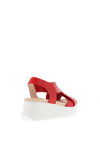 CallagHan Womens Llana Wedge Sandal, Red