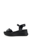 CallagHan Womens Llana Chain Wedge Sandal, Black