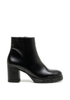 Callaghan Leather Block heel Ankle Boot, Black