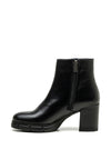 Callaghan Leather Block heel Ankle Boot, Black
