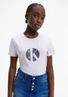 Calvin Klein Girls Circle Monogram T-Shirt, Lavender Pink