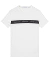 Calvin Klein Contrast Logo Stripe T-Shirt, White