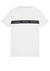 Calvin Klein Contrast Logo Stripe T-Shirt, White