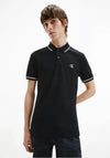 Calvin Klein Contrast Trim Polo Shirt, CK Black
