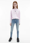 Calvin Klein Girls Organic Cotton Sweatshirt, Lavender