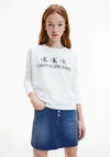 Calvin Klein Girls Organic Cotton Long Sleeve T-Shirt, White