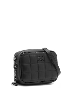 Calvin Klein Re-Lock Quilted Crossbody Camera Bag, Black