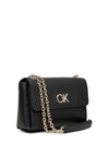 Calvin Klein Re-Lock Pebbled Faux Leather Crossbody Bag, Black