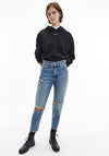 Calvin Klein Jeans Micro Branding Hoodie, Black