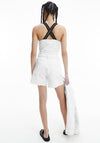 Calvin Klein Jeans Milano Logo Tape Bodysuit, White