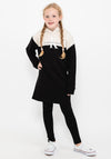 Calvin Klein Jeans Girls Colour-Block Hoodie Dress, CK Black