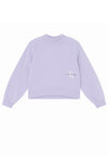 Calvin Klein Jeans Girls Monogram Off Placed Sweatshirt, Lavender Ice