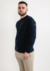 Calvin Klein Textured Crew Neck Sweater, Navy