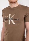 Calvin Klein Jeans Monogram T-Shirt, Shitake