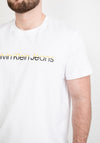 Calvin Klein Logo T-Shirt, White & Yellow