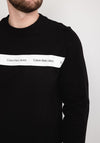 Calvin Klein Jeans Embossed Logo Strip Sweatshirt, Black