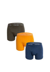 Calvin Klein Cotton Stretch 3 Pack Boxers, Orange, Blue Shadow & Process Green