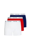 Calvin Klein Cotton Stretch 3 Pack Low Rise Boxers, Red Multi