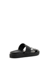 Calvin Klein Womens Leather Sliders, Black