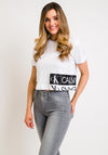Calvin Klein Jeans Womens Organic Cotton Logo T-Shirt, White