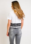 Calvin Klein Jeans Womens Organic Cotton Logo T-Shirt, White