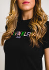 Calvin Klein Jeans Womens Embroidered Logo T-Shirt, Black
