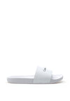 Calvin Klein Womens Logo Rubber Sliders, White