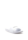 Calvin Klein Womens Logo Rubber Sliders, White