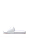 Calvin Klein Womens Logo Rubber Sliders, White