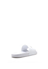Calvin Klein Womens Logo Rubber Sliders, White