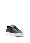 Calvin Klein Womens Leather Monochrome Trainer, Black