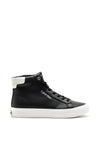 Calvin Klein Womens Leather Monochrome High Top Trainer, Black