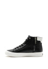 Calvin Klein Womens Leather Monochrome High Top Trainer, Black