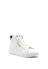 Calvin Klein Womens Leather High Top Trainer, White