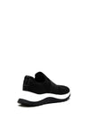 Calvin Klein Womens Knit Slip on Trainers, Black