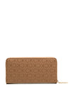 Calvin Klein Monogram Canvas Large Zip Around Wallet, Tan