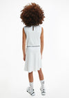 Calvin Klein Girls Logo Tape Punto Sleeveless Dress, Grey