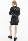 Calvin Klein Jeans Womens Oversized Organic Cotton Logo T-Shirt, Black