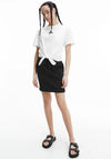Calvin Klein Jeans Womens Tie Knot T-Shirt, White